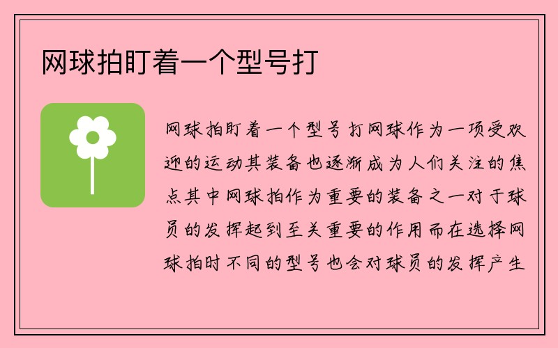 网球拍盯着一个型号打